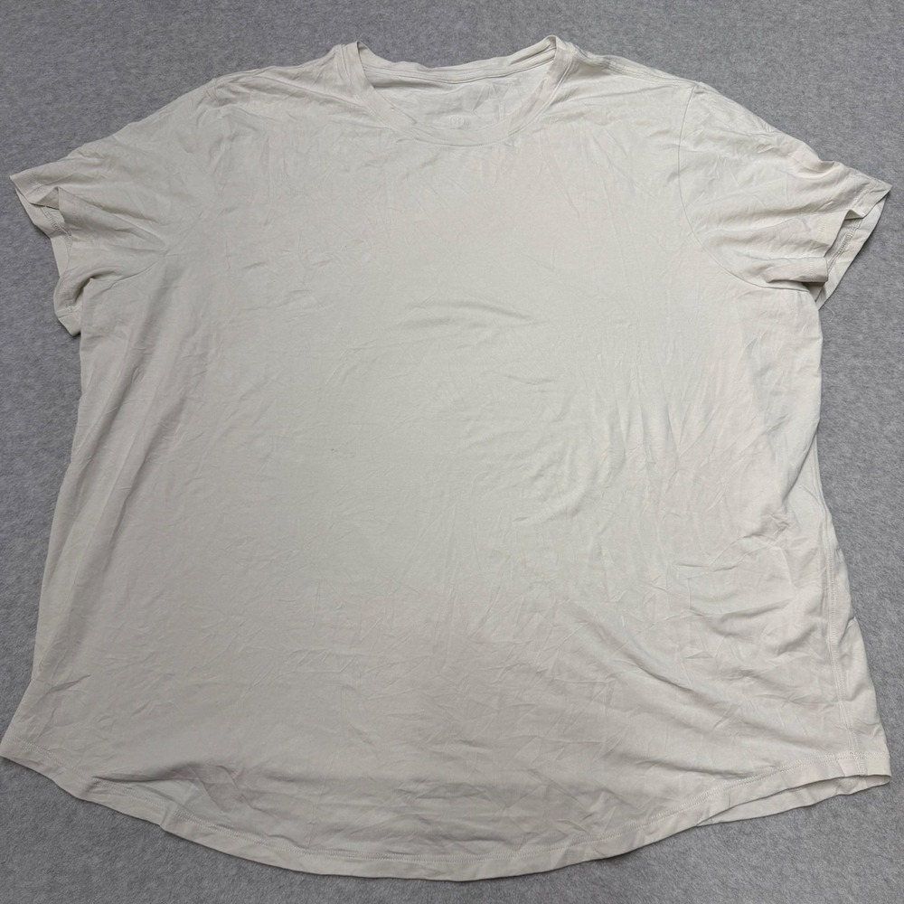 Lululemon Shirt Mens 2XL White Lightweight Tagless Jersey Crewneck Tee